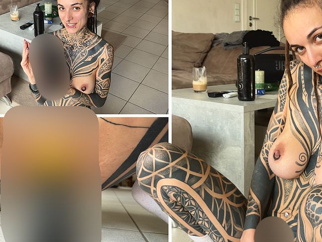 Schaff ich das ? Fetter fi*ting dil*o .. mein erster Versuch .