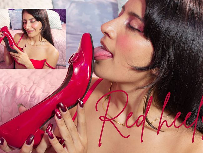 Ich probiere meine roten High Heels an *Erotische Latina*