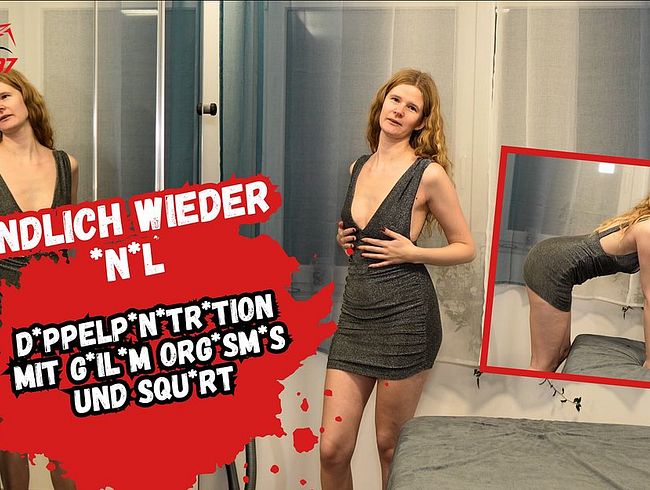 Endlich wieder ana*! Doppeldil*o Penetration mit hartem Orgasmus und geilem Squirt! Ich will mehr!