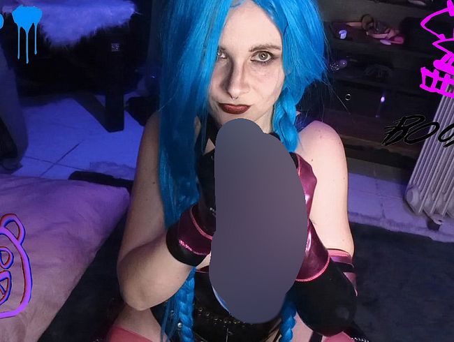 get Jinxed - langer dil*o und fin**rspiele in latex