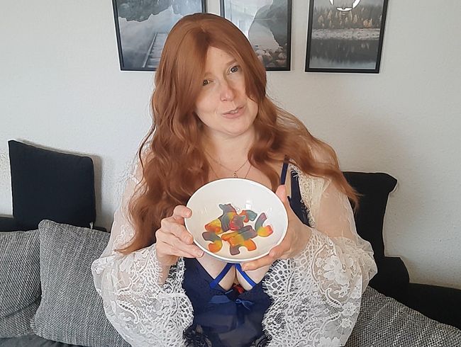 Du isst Gummibärchen mit deinem sper*a