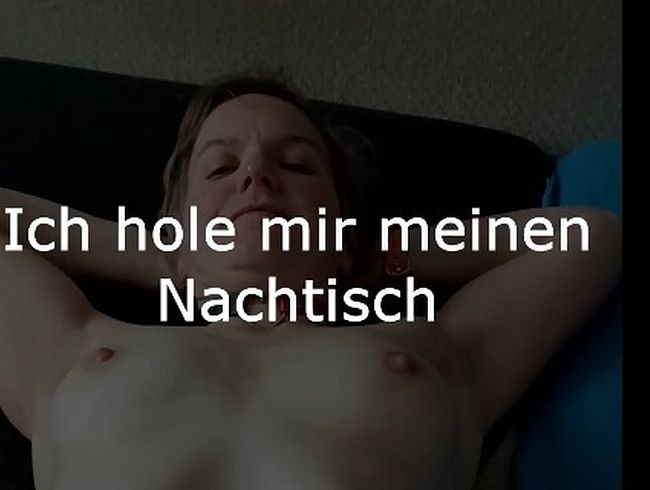 Ich hole mir meinen Nachtisch ab