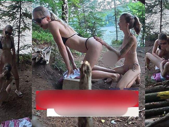 Public les**n s*x am Seeufer - ein Spanner filmt uns heimlich... bis wir ihn bemerken...