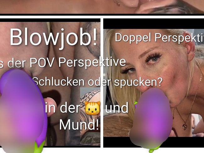 bl*wJOB! Doppelperspektive! Vorne und hinten was drinnen!!