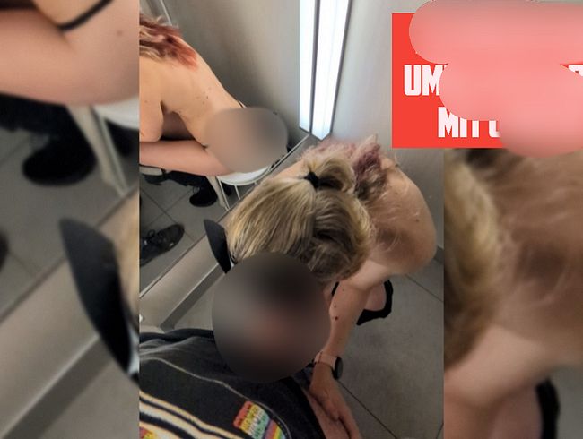 bl*wjob in der Umkleidekabine - und dann noch überraschend eine Ladung ins Gesicht