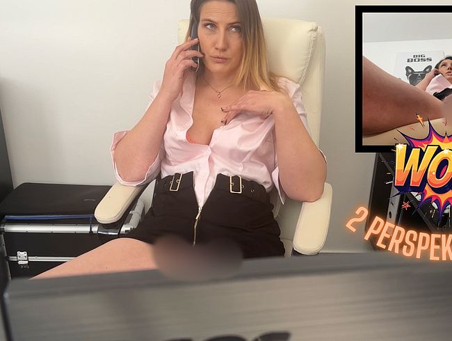 Durch und durch eine Office Schlampe! Beim telefonieren selbst bes**gt! Ich brauch einen schw**z!