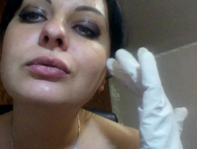 Latexhandschuhe bringen mich zum Abspri**en