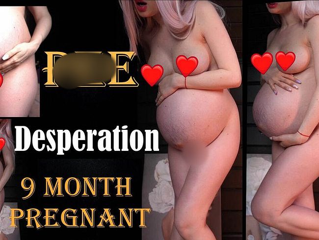naturs*** und Verzweiflung von 9 Monate schwangerer Blondine