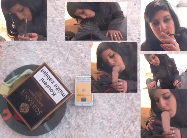 Smoking his hard cock