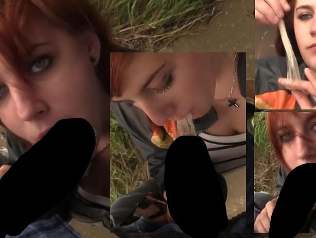 sper* drinking from condom