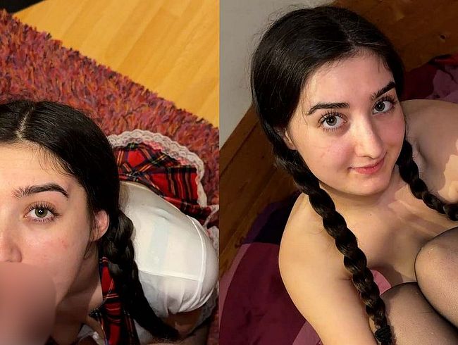 Schlampiges Uni Girl blä** und fi**t bis zum cream**e!!