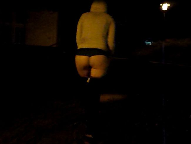 Im Schein der Laterne gepiselt