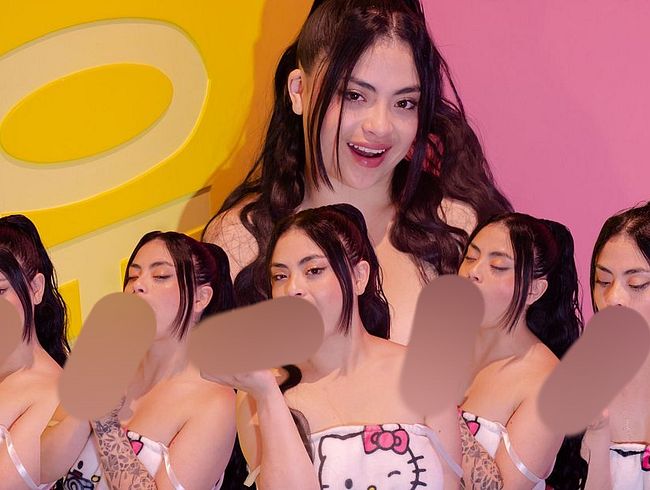 Mara sucks you off in her pajamas