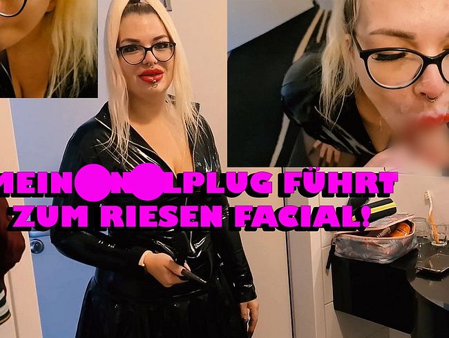 Mein ana*plug führt zum Riesen Facial!