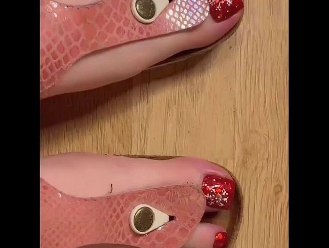 Birkenstock gefunden und Weihnachtlicher foot**b mit Mega sper*aladung