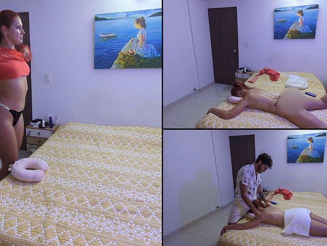 Ich gehe zu meinem per***sen Masseur und lut**he ihm während der Massage den schw**z