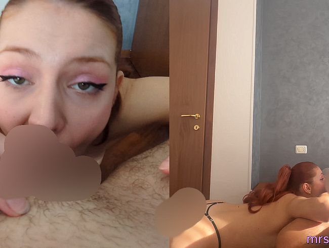 Super verspielte Freundin macht mir einen schlürfenden bl*wjob, Eier verehrend