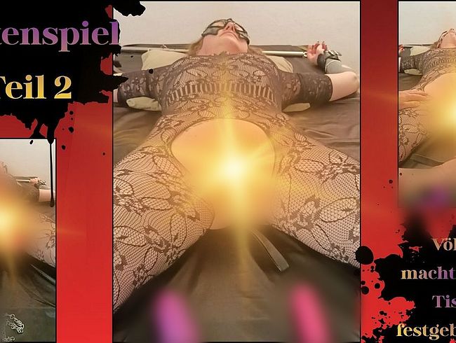 Kettenspiel Teil 2: Am Tisch festgebunden und mich selbst eingesaut