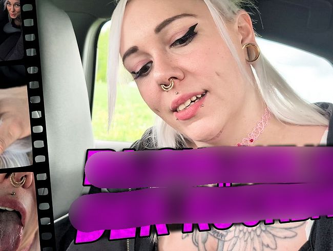 Ein spontaner bl*wjob im Auto auf der Rückbank irgendwo am Straßenrand
