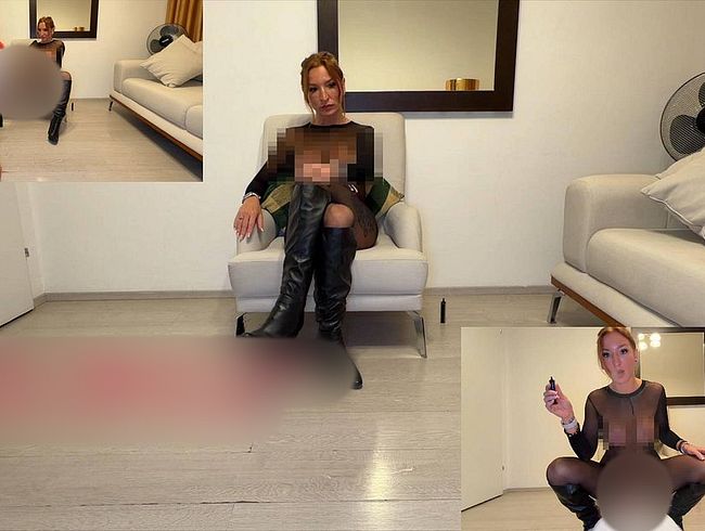 Riesen-dil*o in Schlappschw**z-Fresse! Domina Rachel zerfi**t skla*enmaul