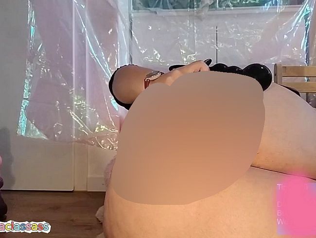 ana* pumping dil*o mit Gape