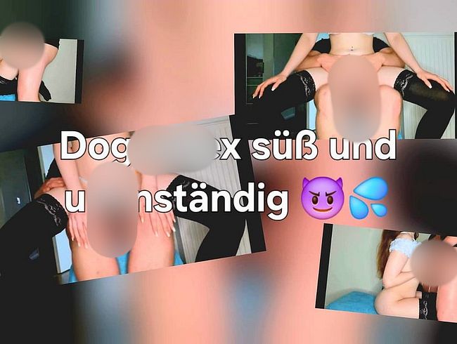 Daddy f!ckt mich dog*y vorm Spiegel und spri**t mir auf meine ti*ten !