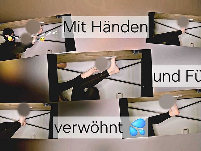 Fan bekommt einen hand**b und foot**b unterm Melktisch