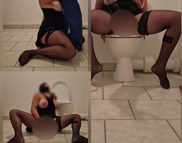 Geiler Spass und fi** auf öffentlicher Toilette mit Fremden